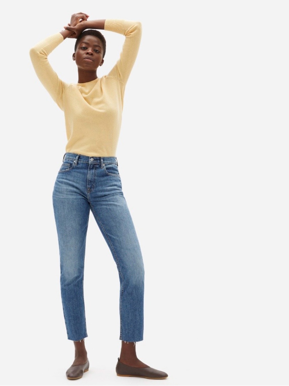 Everlane Mid-Rise Ankle Straight Jeans - Blue
